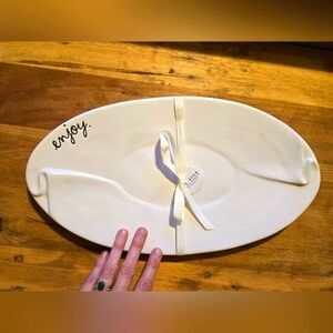 🌟 Rae Dunn “Enjoy” Oval Platter – Artisan Collection | NEW w/ Tags 🌟